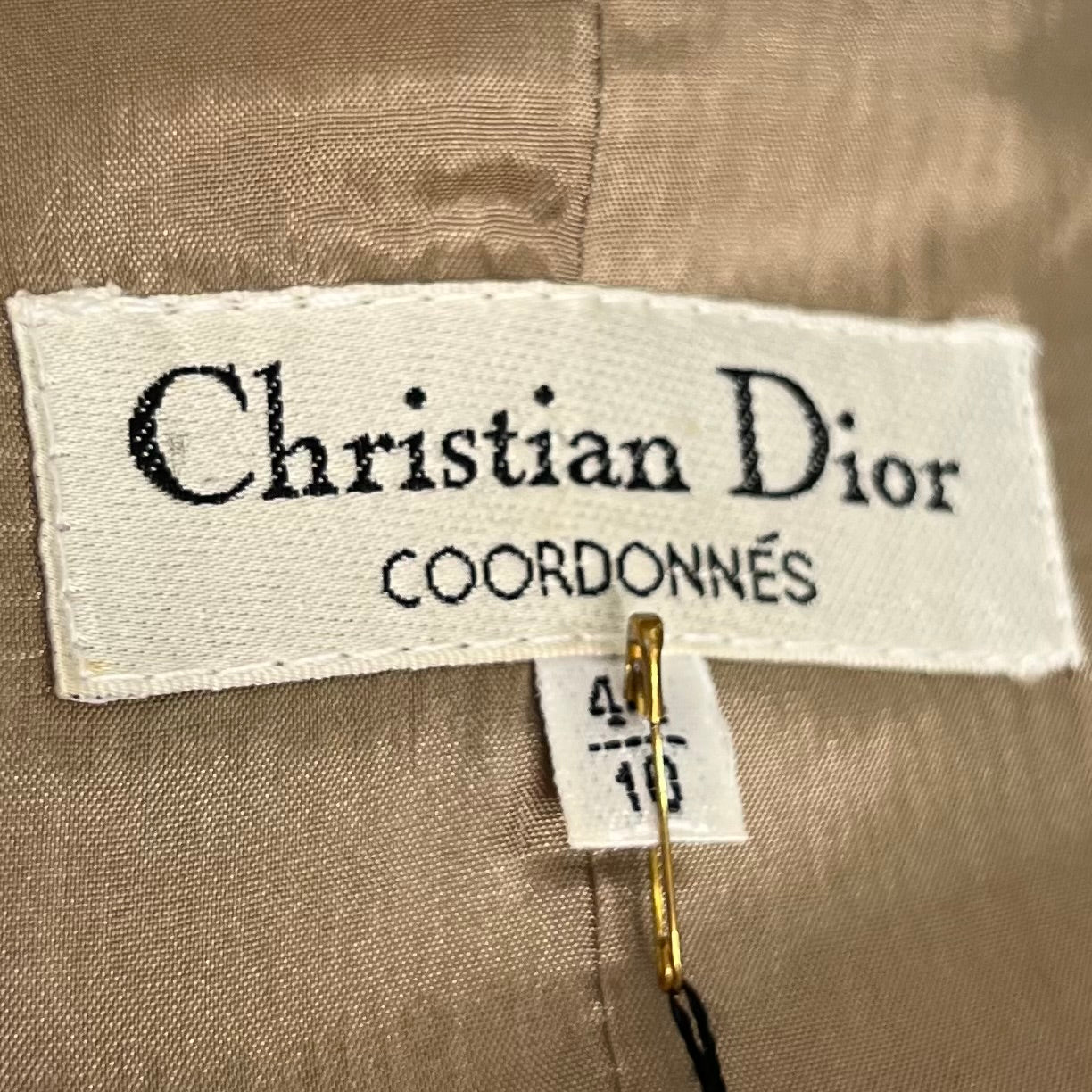 CHRISTIAN DIOR - Beige vintage style tailored set