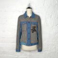 LOEWE - Blue logo striped denim jacket