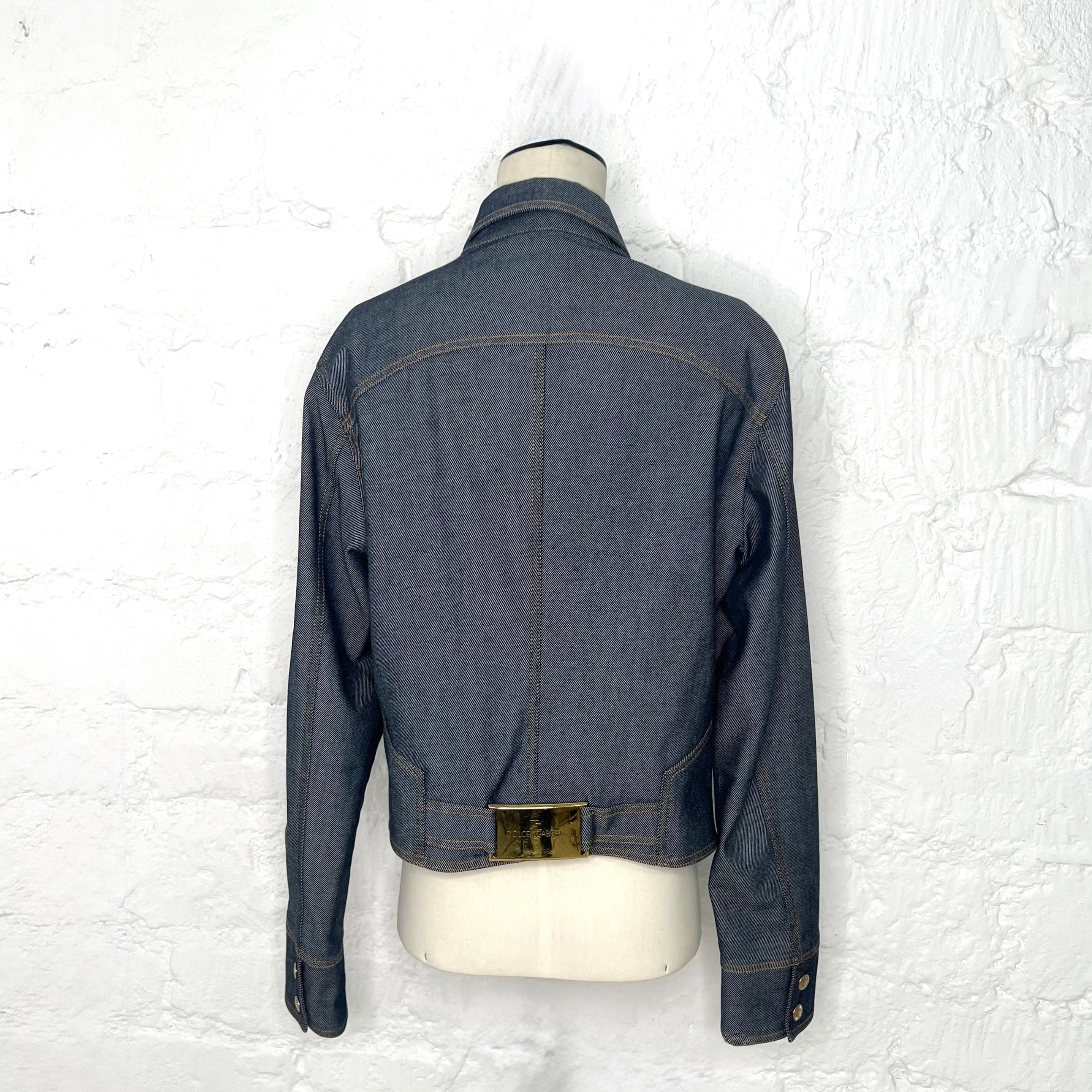 DOLCE & GABANNA - Blue denim coach jacket