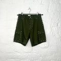 CÉLINE - Green kaki cargo studded short