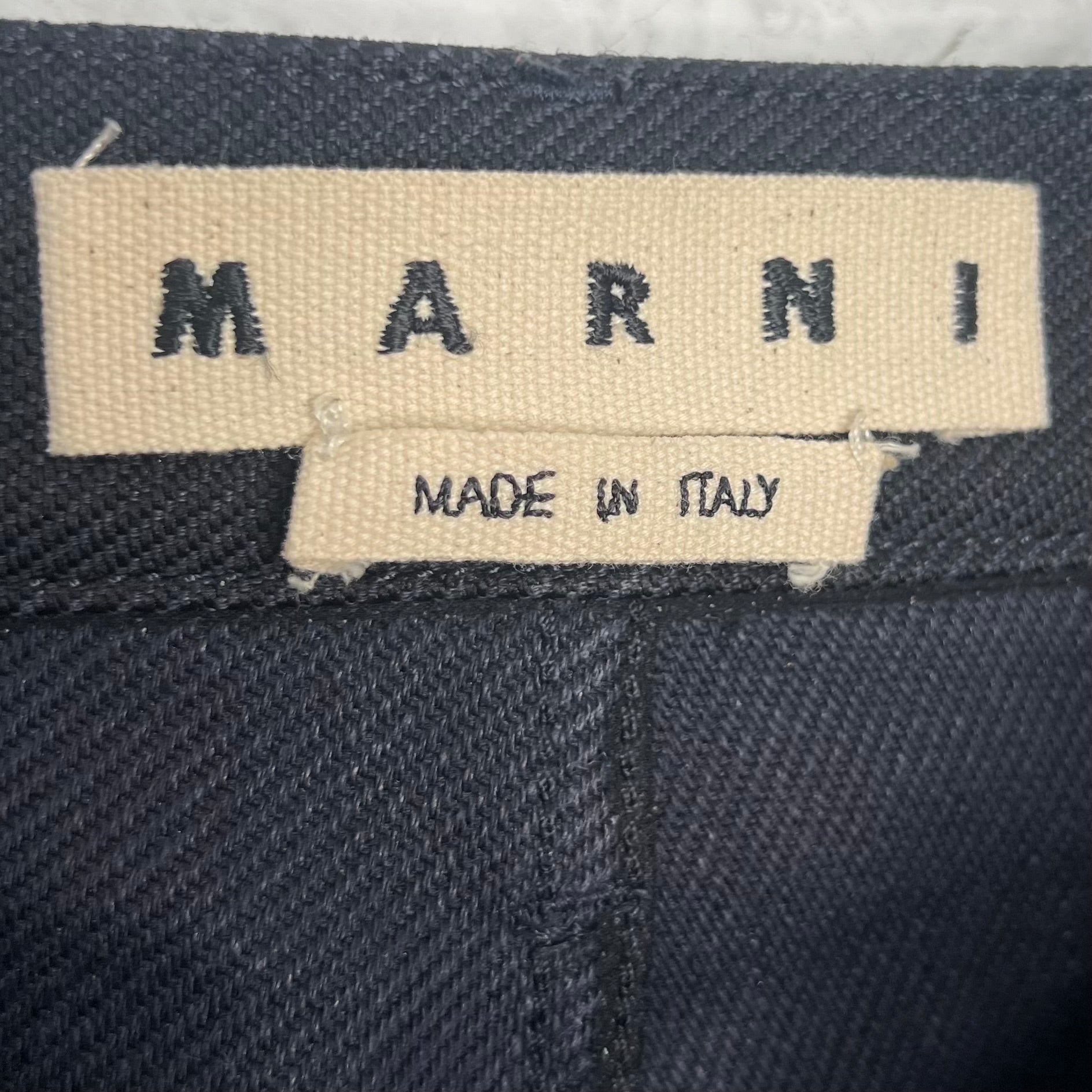 MARNI - Dark navy wide leg short