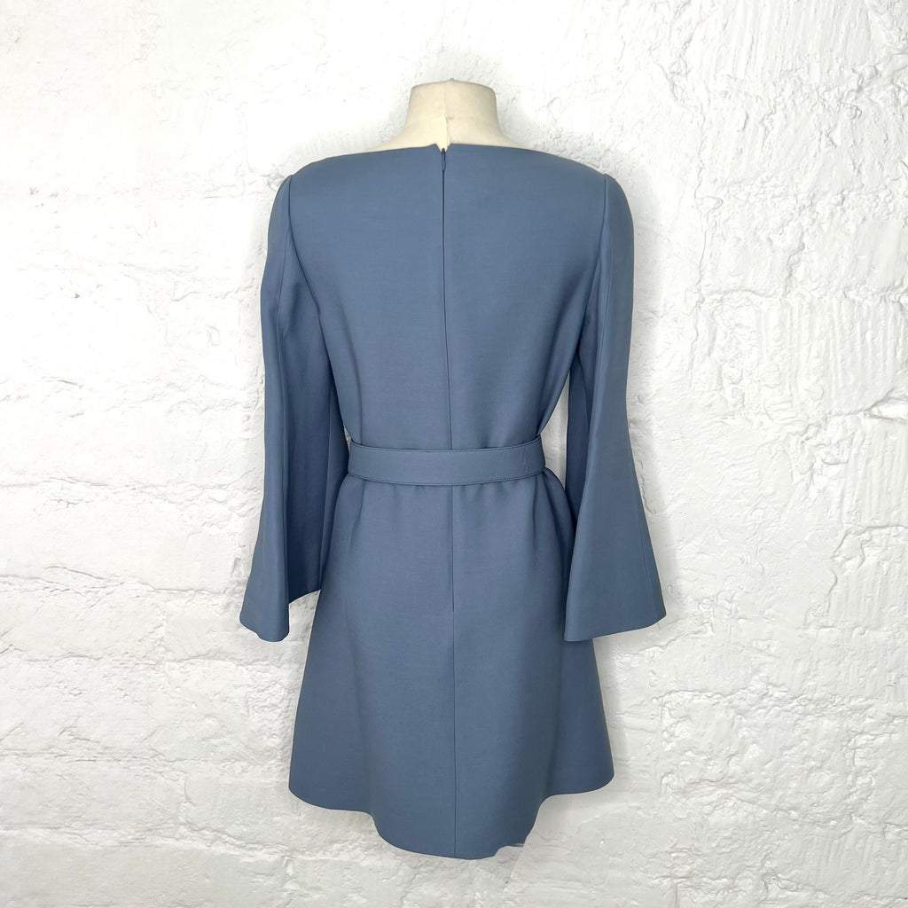 VALENTINO - Blue belted shift dress
