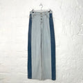 CHRISTIAN DIOR - Blue denim wide leg pants