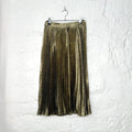YVES SAINT LAURENT - Gold lame pleated skirt