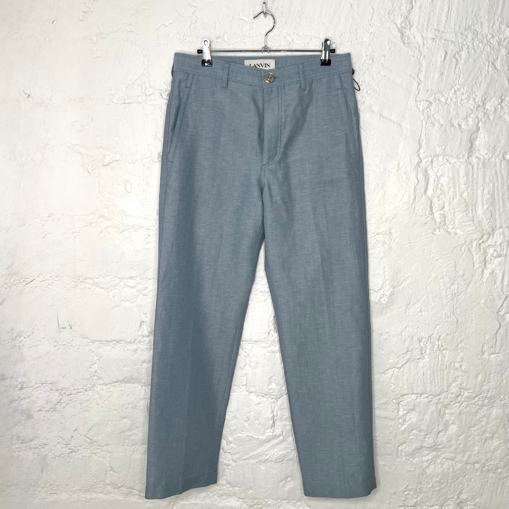 LANVIN - Blue wide leg pant