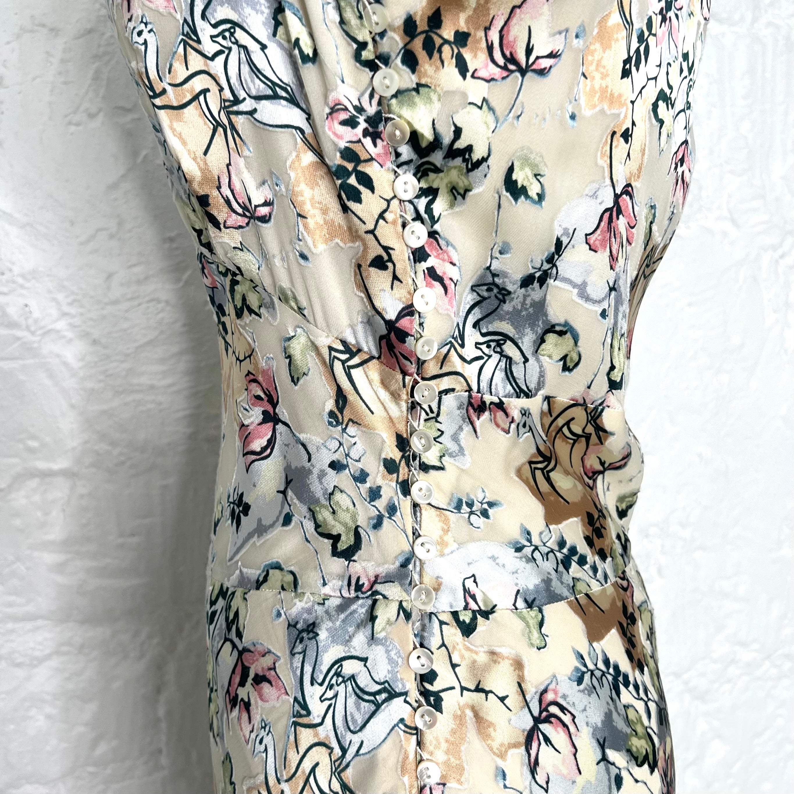 CHLOÉ - Long floral print sheath dress