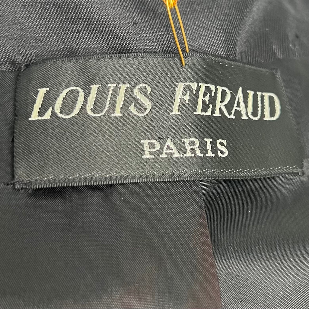 LOUIS FERAUD - Black and gold plated buttons short shirt