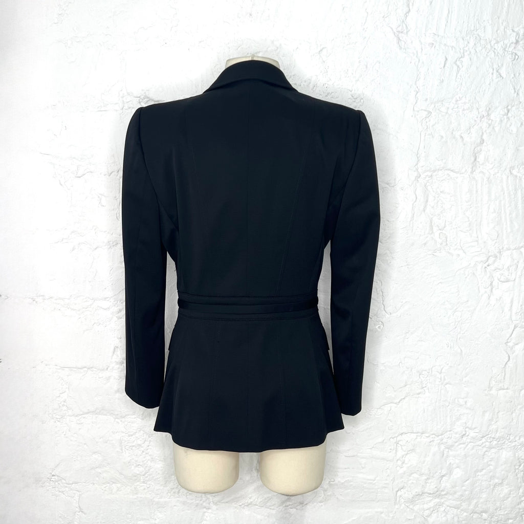 GUCCI - Black silver logo blazer