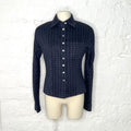 CHRISTIAN DIOR - Blue navy polka dots jacket shirt