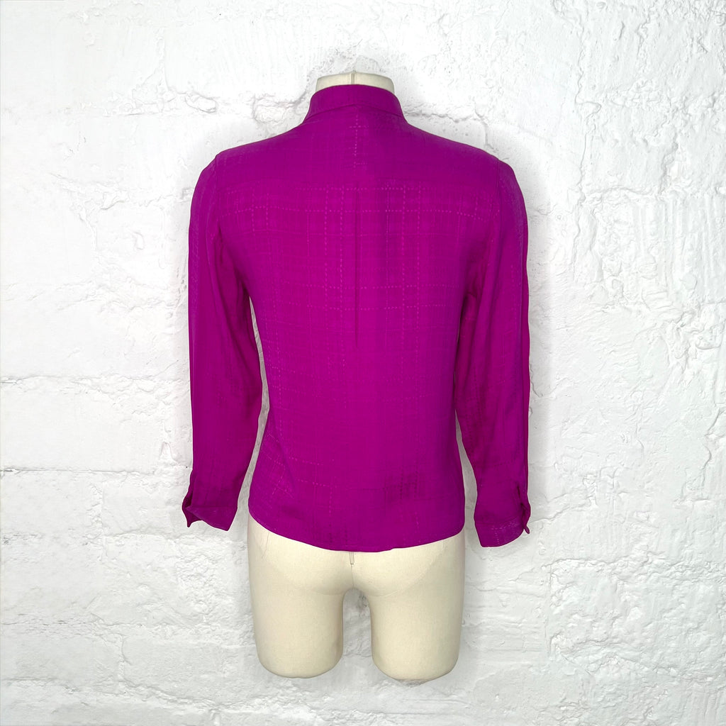CHRISTIAN DIOR - Pink fushia pleated shirt
