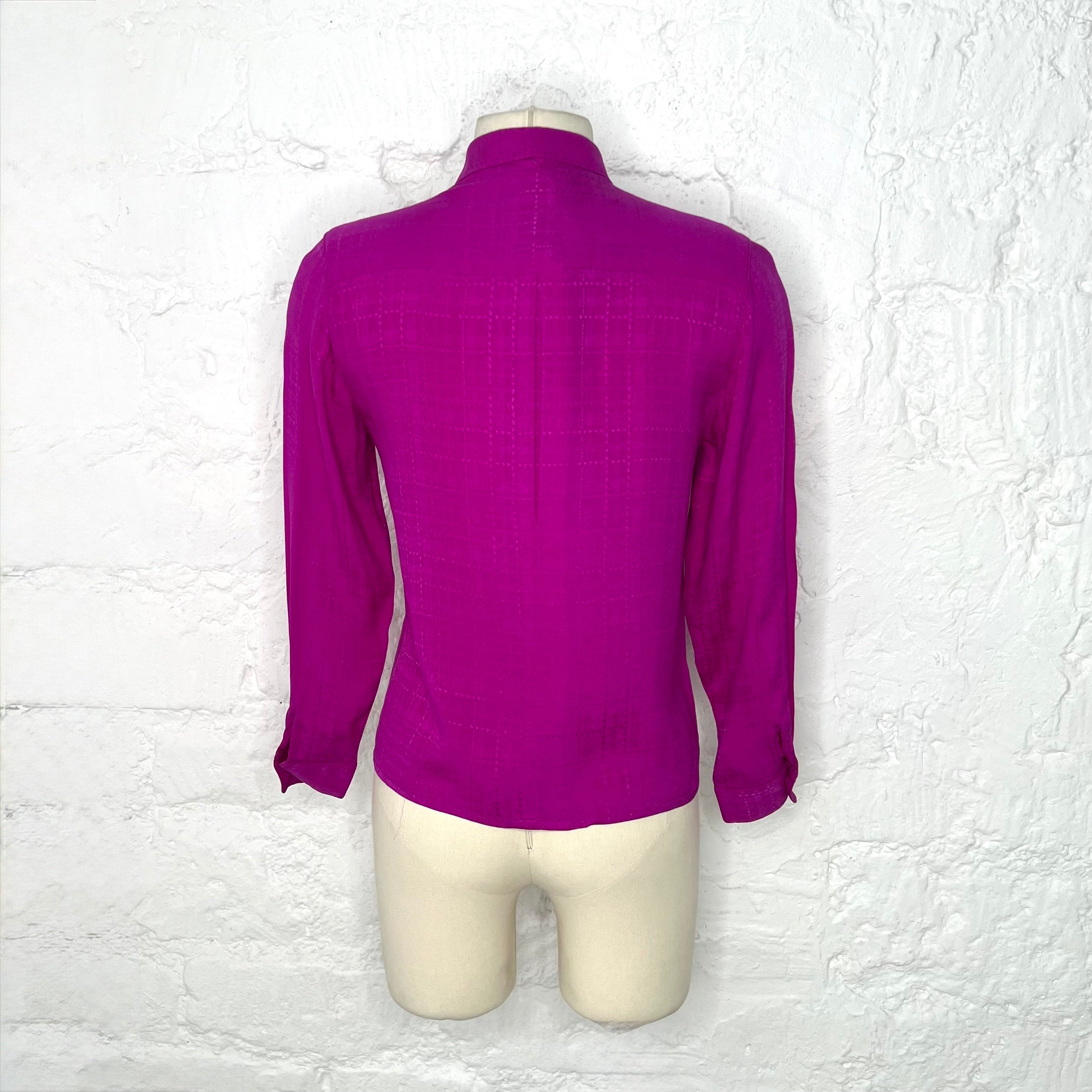 CHRISTIAN DIOR - Pink fushia pleated shirt