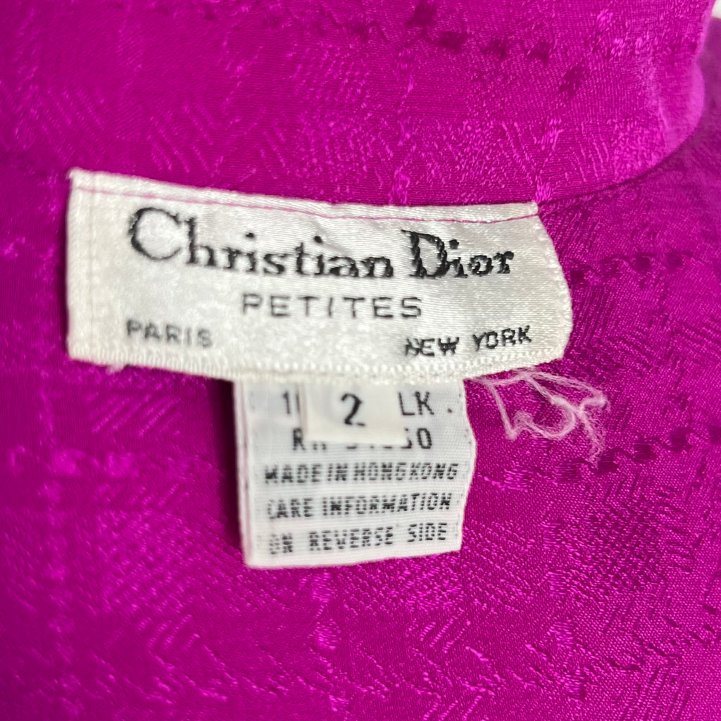CHRISTIAN DIOR - Pink fushia pleated shirt