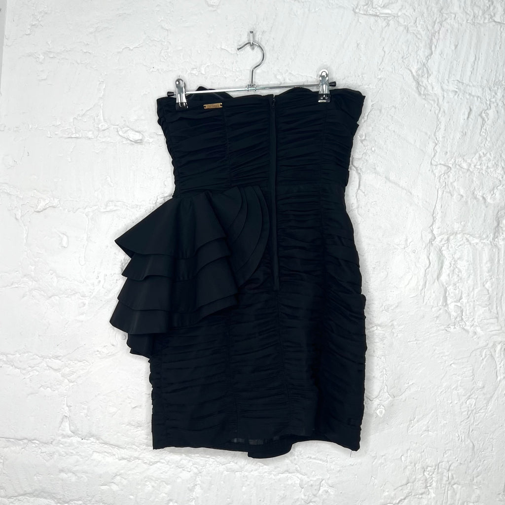 GALLIANO - Black strapless dress