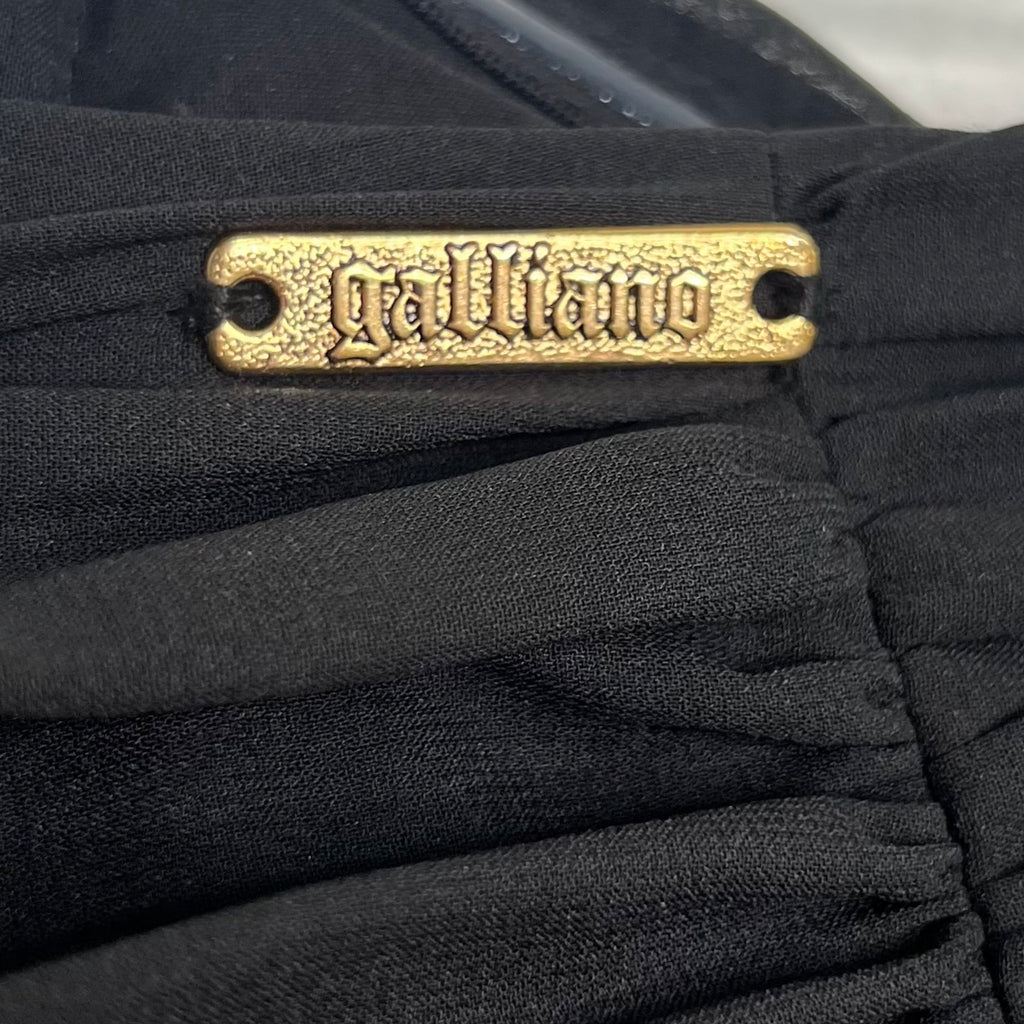 GALLIANO - Black strapless dress