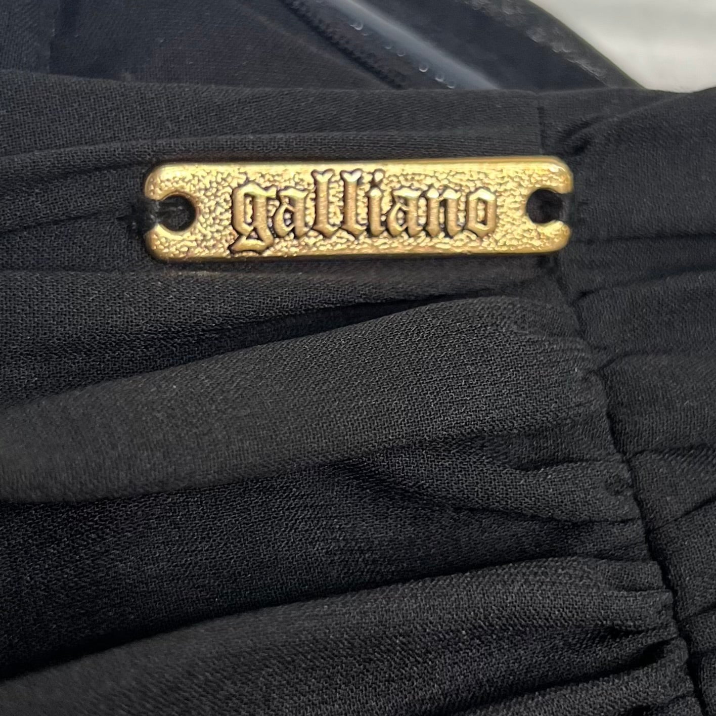 GALLIANO - Black strapless dress