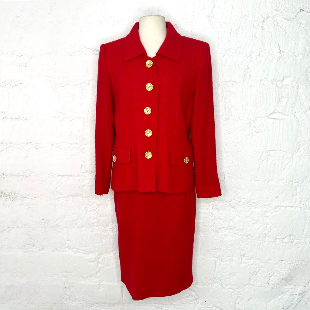 YVES SAINT LAURENT - Red vintage tailored set