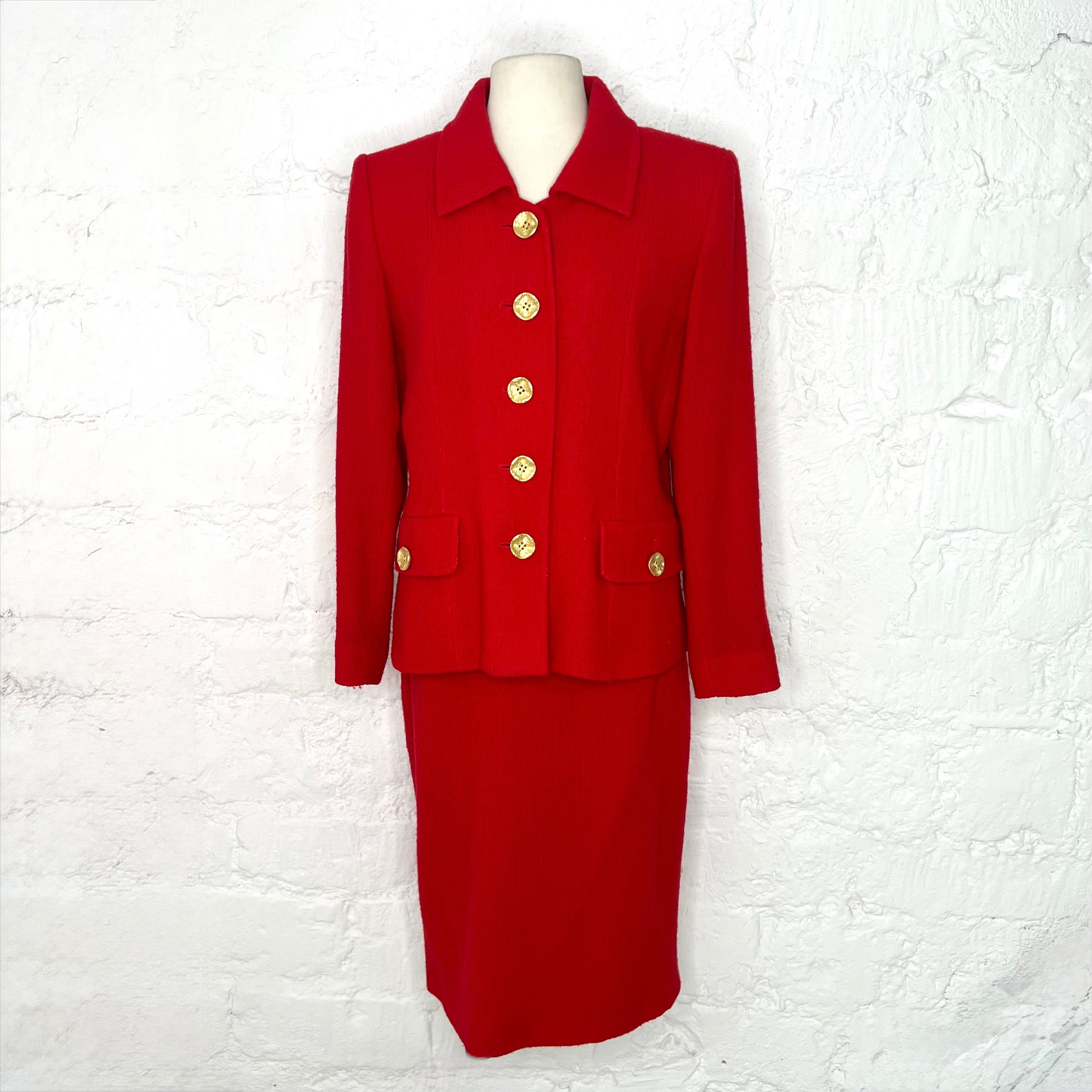 YVES SAINT LAURENT - Red vintage tailored set