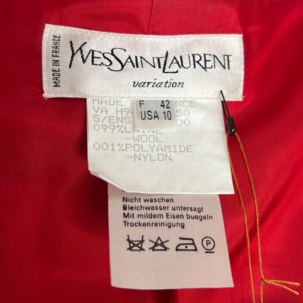 YVES SAINT LAURENT - Red vintage tailored set