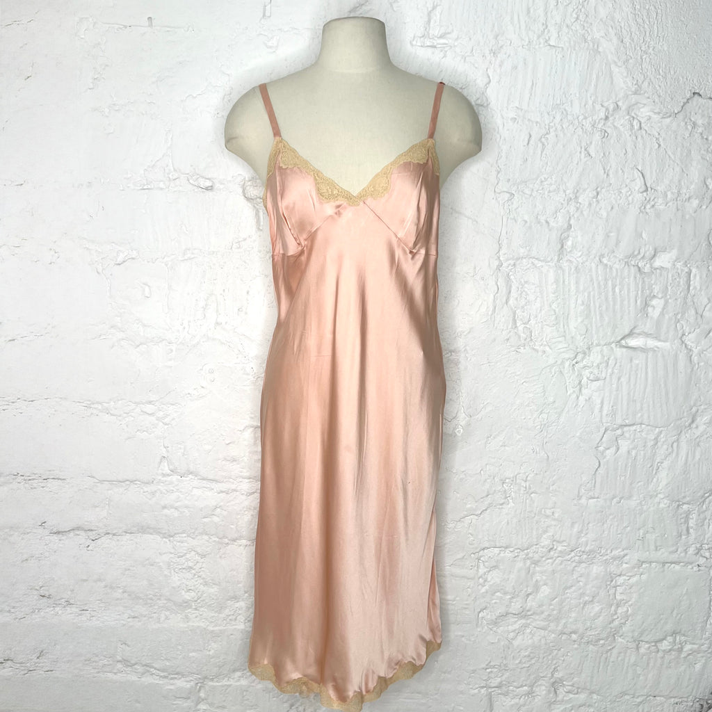 CHRISTIAN DIOR - Pink peach lace nightie dress