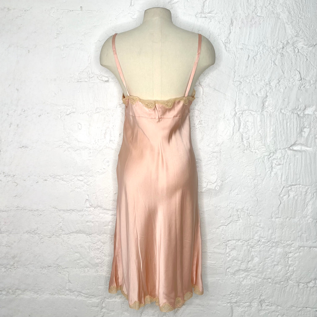 CHRISTIAN DIOR - Pink peach lace nightie dress