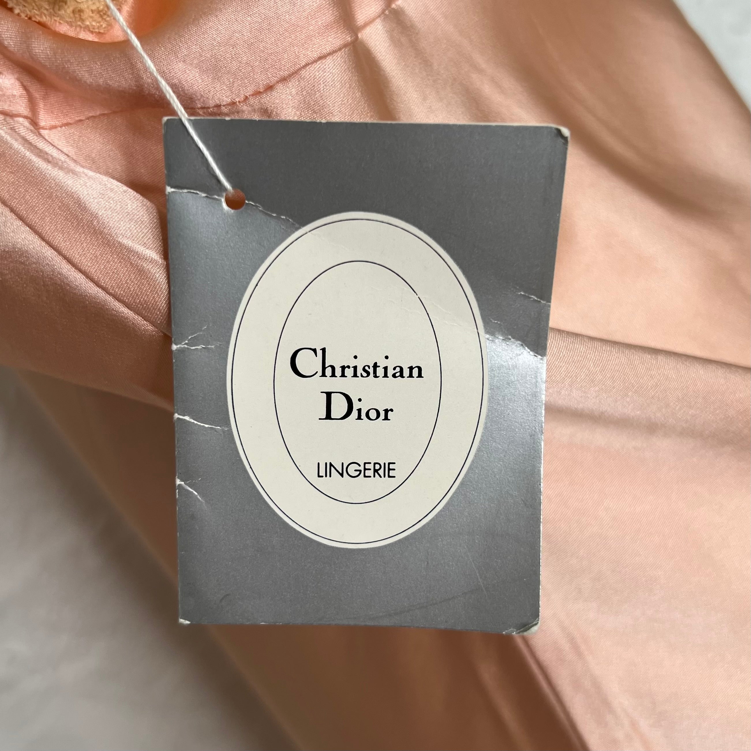 CHRISTIAN DIOR - Pink peach lace nightie dress