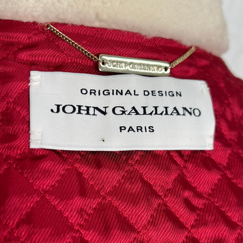 GALLIANO - Red aviator perfecto jacket