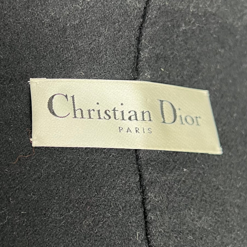 CHRISTIAN DIOR - Black double-breasted poncho