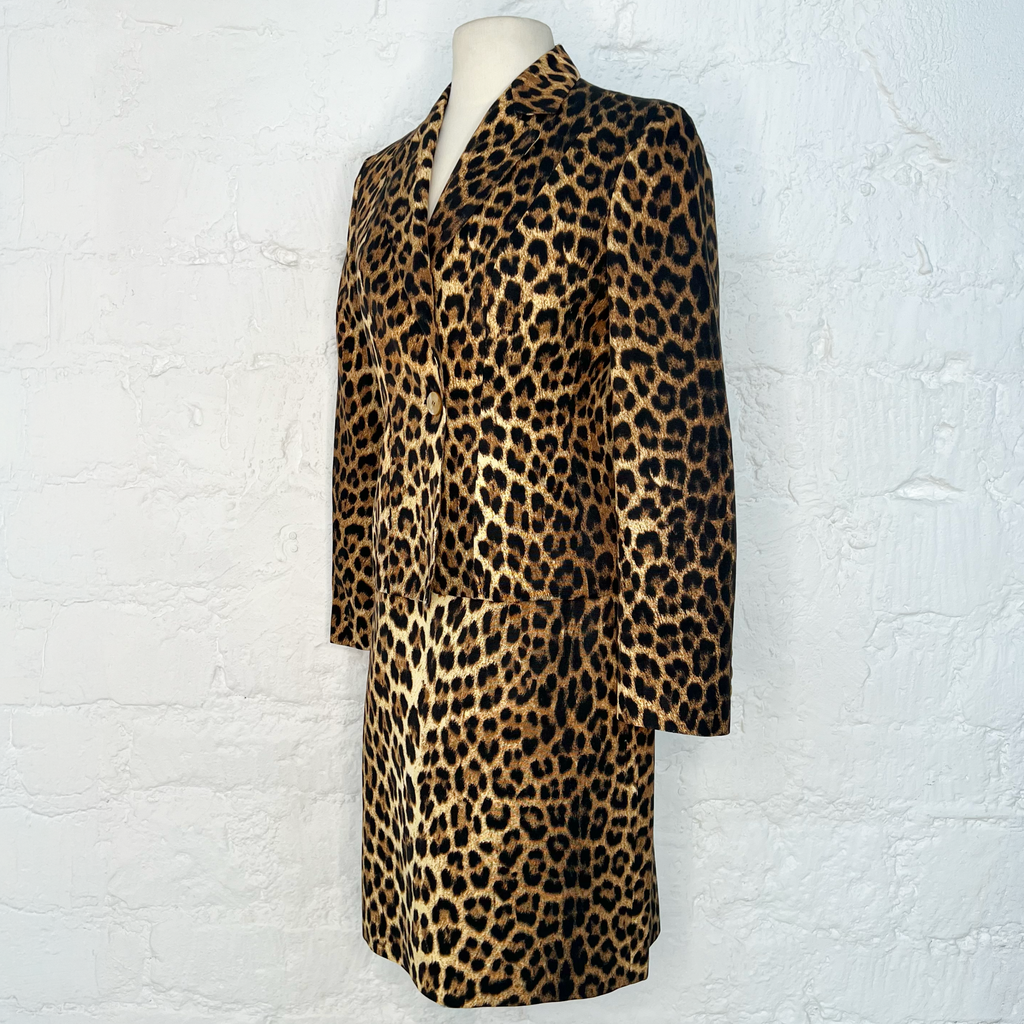 Moschino - Leopard Print Skirt Suit – Blazer and Skirt Set