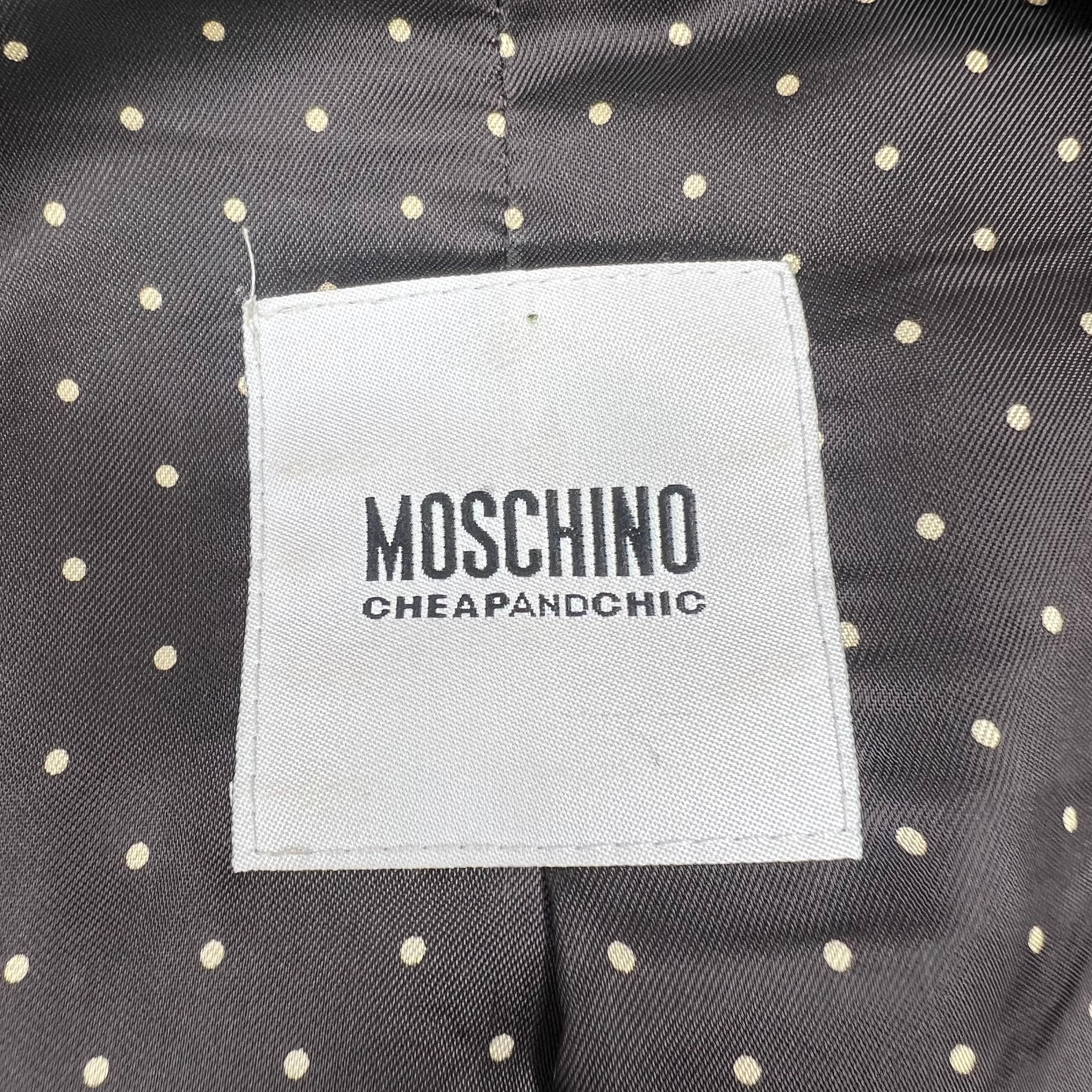MOSCHINO - Leopard Print Belted Trench Coat – Double-Breasted