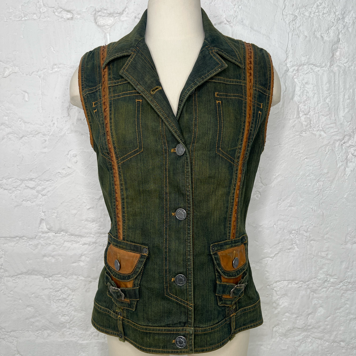 CHRISTIAN DIOR - Vintage Denim sleeveless vest