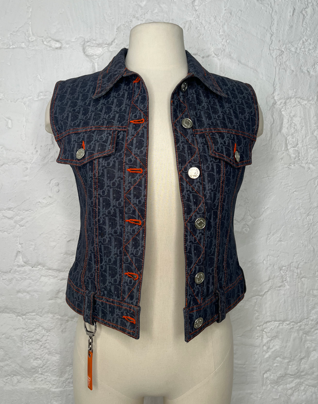 CRISTIAN DIOR - Monogram Denim Vest