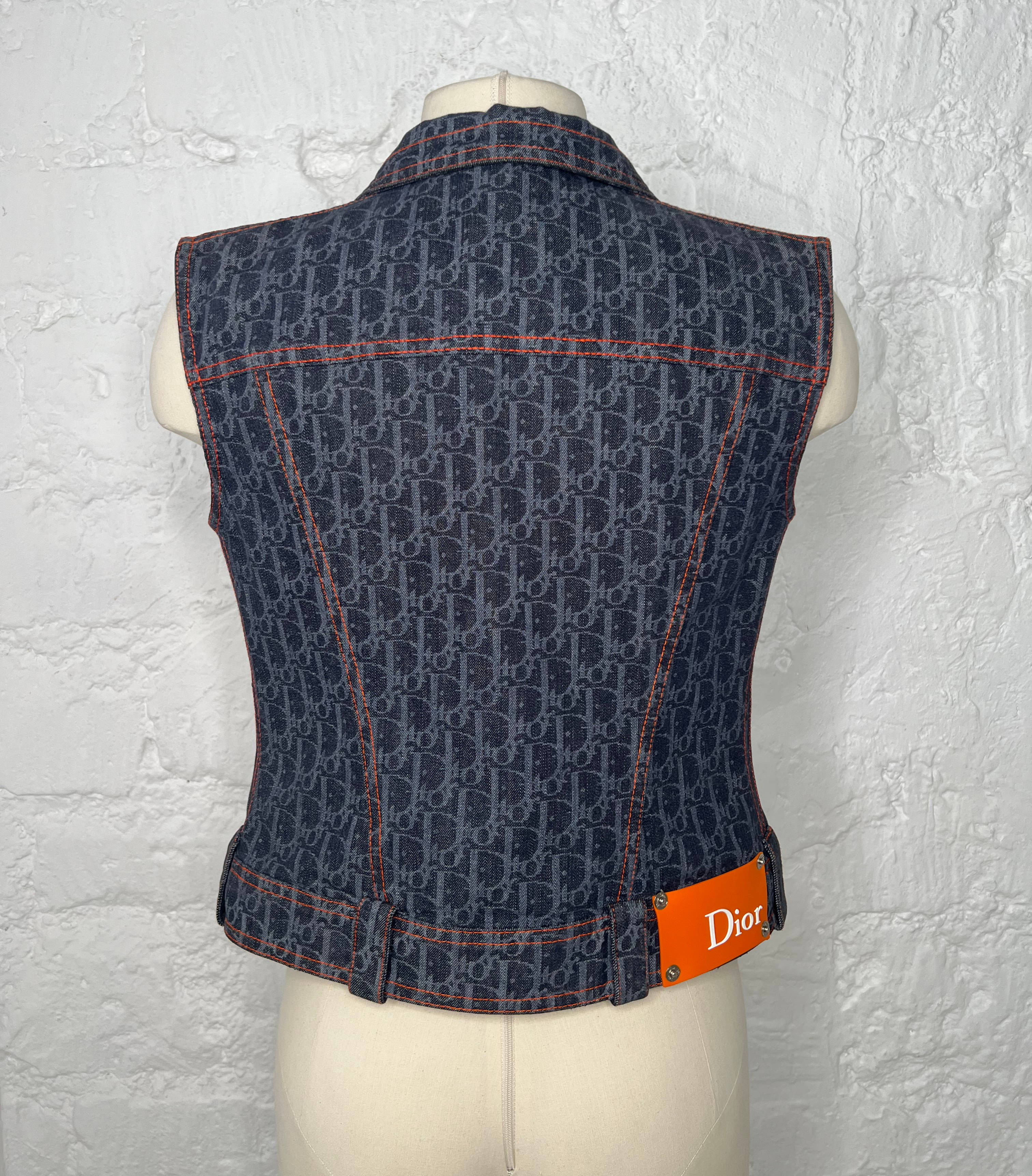 CRISTIAN DIOR - Monogram Denim Vest